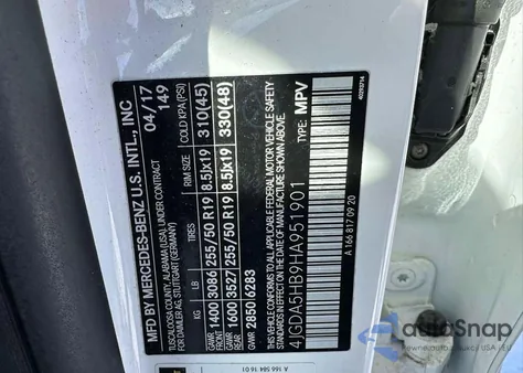 2017 Mercedes-Benz Gle 350 4Matic z USA, uszkodzony, nr VIN 4JGDA5HB9HA951901